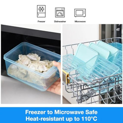 LocknLock Freezer Fit Plastic Freezer Containers | Airtight Stackable Food Storage for Meal Prep | Microwave & Dishwasher Safe | BPA Free Freezer Container with Lid, 3.5L - size: 3500ml