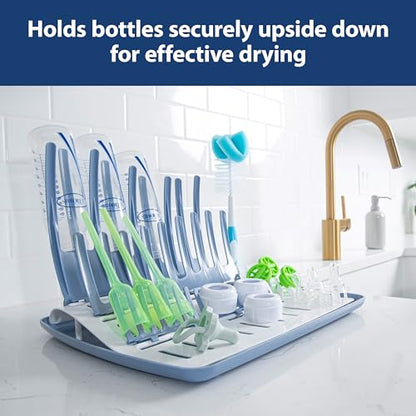 Dr. Brown's Folding Baby Bottle Drying Rack for Easy Storage - Dry Nipples,Pacifiers and Other Baby Essentials,BPA Free,(Pack of 6) - color: Folding Drying Rack (Pack of 6)
