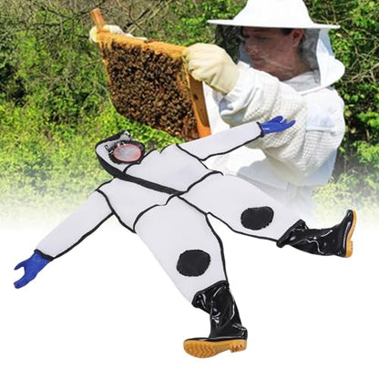 Full Body Bee Suit 3D Ventilated Sting Proof Thickened Beekeeping Outfit XXL with Gloves Size 43 Shoes for 180-183cm Beekeepers Professional Apiary Gardening and Outdoor Use