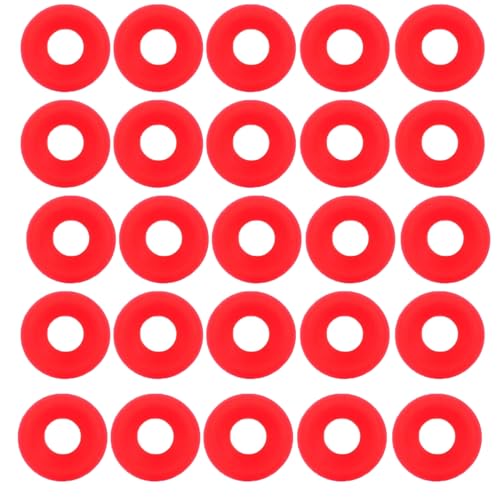 30 Pcs Silicone Rubber Gaskets Washer for Swing Flip Bottles Swing Top Washers Leak-proof Seals fit for Grolsch Bottle Home Brew Beer Soda Bottle Sealing Use (Red)