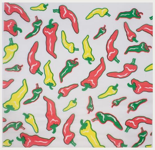 MADE IN USA 1,000 Sheets of Grease-Resistant Food Grade Waxed Kraft Deli Tissue Paper, 12" X 12" (Jalapeno Print) - color: Jalapeno Print