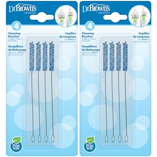 Dr. Brown's Anti-Colic Options+ Vent/Reservoir Cleaning Brush, BPA-Free, Blue, 8 Count, 2-Pack - size: 8 Pack
