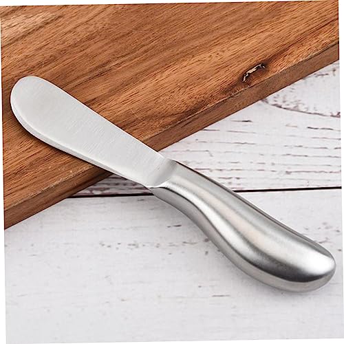 Healifty Stainless Steel Butter Spreader and Cheese Knife Rust Resistant Cream Spatulas for Cake Icing Butter Cheese Kitchen Utensil for Home Bakery and Catering Use