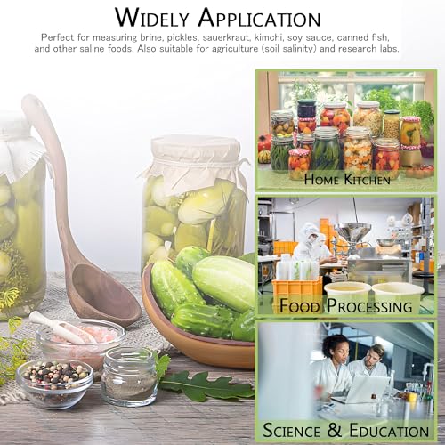 Sodium Chloride Refractometer,V·RESOURCING 0~28% Salt Analyzer Tester Salinometer for Food Salinity Measurement of Pickles - color: Sodium Chloride Refractometer( 0-28% )
