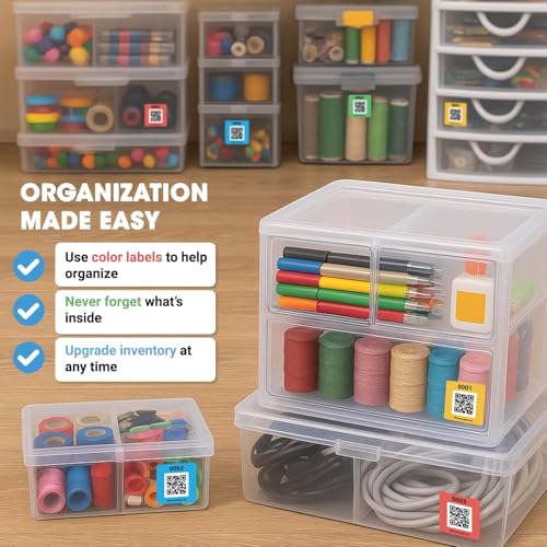 SmartLabels Small QR Code Stickers | Mini 1.5-Inch Labels with AI Photo Analysis App | Auto-Create Item Descriptions | No Typing | US-Made | Storage, Inventory Tracking, Organization & Moving, 48-Pack - style: Mini