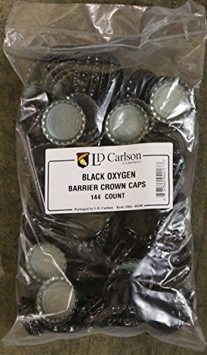LD Carlson Black Oxygen Barrier Crown Caps 144 Ct