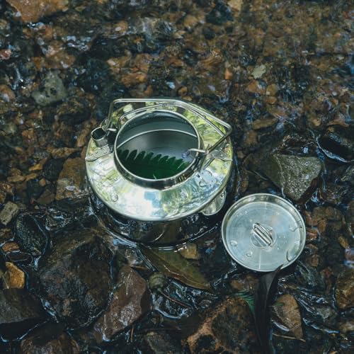 Fire-Maple Antarcti Portable 0.6 Liter Lightweight Stainless Steel Camping Kettle | Durable and Portable Camp Tea Pot | Ideal for Bushcraft and Outdoor Campfire Use - size: 0.6 Quarts