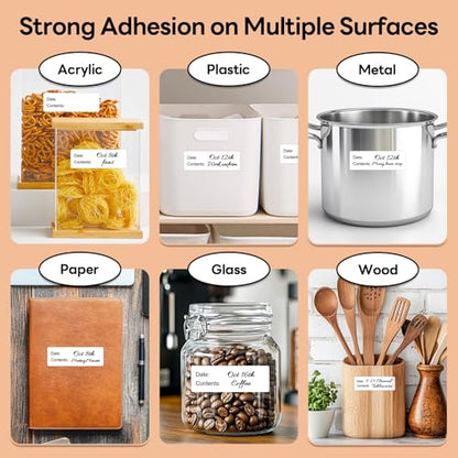 1" x 3" Freezer Labels, 500 PCS Removable Food Storage Stickers, Waterproof & Oil-Resistant Write-On Freezer Labels for Kitchen, Refrigerator, Meal Prep, and Containers, TRSTGIX - size: 1''*3''-Black-500 Labels