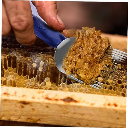 Homoyoyo Beekeeping Honeycomb Tool Uncapping Fork Honey Scraper Honey Shovel for Beekeepers