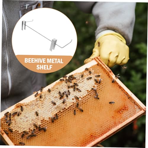Portable Metal Bee Hive Frame Holder Beekeeping Stand Storage Shelf for Bee Houses Apiculture Supplies Tool for Secure Frame Holding and Hive Inspection