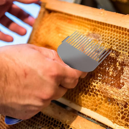 DOITOOL Honeycomb Uncapping Fork and Honey Scraper Tool Stainless Steel Beekeeper Equipment for Beekeeping Supplies and Hive Maintenance