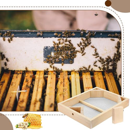 Cinnvoice 2 Pack Beehive Candy Board 10 Frame, Bee Candy Board Pollen Patty for Honey Feed Bees Feeders for Hives Bee Feeder Assembled Winter Cover Well Overwintering Colonies
