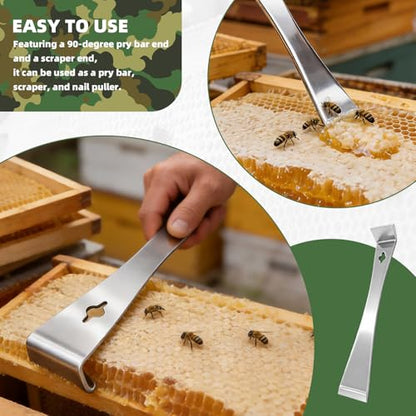1 Pcs Bee Keeper Hat, A Beekeeping Hat Featuring a Breathable Veil and Drawstring Design, Equipped with a Honey Scraper for Beekeeping Protection and Honey Harvesting