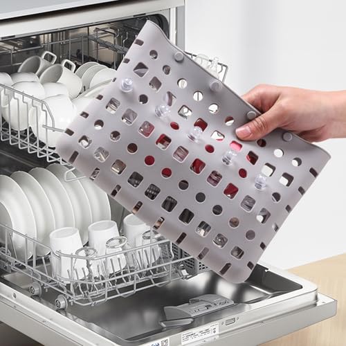 Baby Bottle Drying Rack with Brush & Dishwasher Basket - Space Saving Standing Drying Rack for Baby Bottles, Pump Parts & Accessories, Compact Organizer Holds Up to 8 Bottles (Pink Lotus Root) - color: （pink Lotus Root）