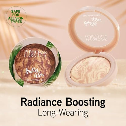 Physicians Formula Butter Glow Pressed Powder, Radiance-Boosting Face Powder with Murumuru Butter for Soft-Focus Finish – Translucent Glow - color: Translucent Glow