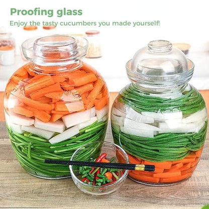 1.5L/2.5L/4.5L Glass Fermenting Jar, Large Capacity Sealed Pickle Jar, (C 4.5L/158oz) - color: C 4.5L/158oz