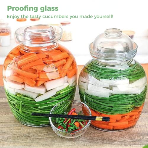 1.5L/2.5L/4.5L Glass Fermenting Jar, Large Capacity Sealed Pickle Jar, (C 4.5L/158oz) - color: C 4.5L/158oz