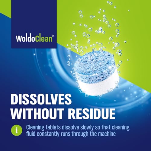 WoldoClean 2-Phase Cleaning Tablets (25 Count, 3.5g) - Compatible with Jura Automatic Coffee Machines E8, S8, Z10, J8, ENA & GIGA, Blue & White Formula, Cleans & Seals, Individually Sealed - size: 25 Count (Pack of 1)