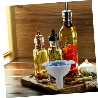Multi-Function Funnel Set Large Mouth Kitchen Oil and Liquid Dispenser Plastic Filter for Canning and Cooking Convenient for Home Use