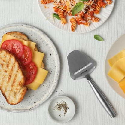 Boska Stainless Steel Cheese Slicer - Copenhagen For All Types of Cheese - Multi-Functional Cheese Slicer - Handheld Slicer - Silver Non-Stick - Dishwasher Safe - For Kitchen Cooking - style: Cheese Slicer