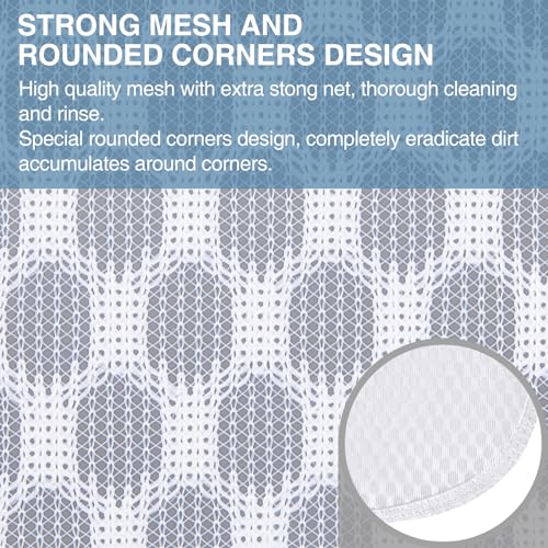 Honeycomb Mesh Laundry Bags 4 Pack (2L+2M), Durable Washing Bags with Auto-Lock Zippers, Heavy Duty Mesh Wash Bags for Delicates, Lingerie, Bra, Sock, Travel Storage Organizer - size: 2 Large X 2 Medium