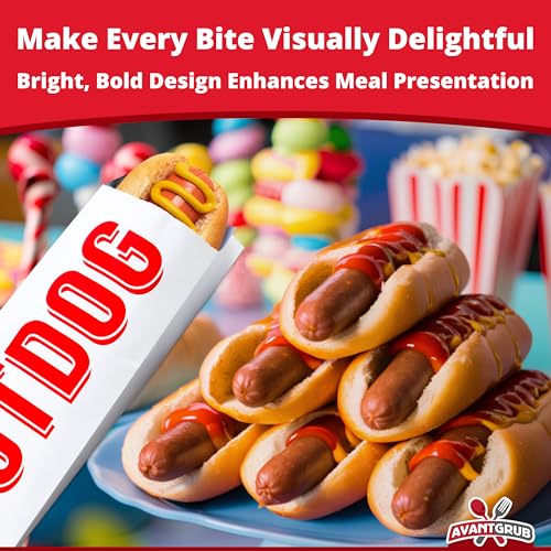 Grease-proof, Warming Foil Hotdog Wrapper Bags 75pk. Classic HotDog Bags in Aluminum Wrap, Keep Hot Dog Warm and Fresh. Super Durable Perfect Party Supplies for Carnival, Fundraiser, Concession Stand
