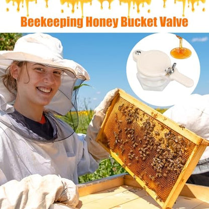 Honey Bucket Valve – ABS Size | Honey Bucket Spout Gate | Water-Free Bucket1 Gate Tap | Food Grade Dispensing Valve for Buckets Storage Containers and Liquid Extractors Designed for Contro