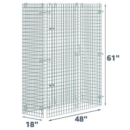 18" x 48" x 61" NSF Commercial Heavy Duty Green Epoxy Wire Security Cage Kit, Metal - color: Green, size: 18" x 48" x 61" Only Security Cage