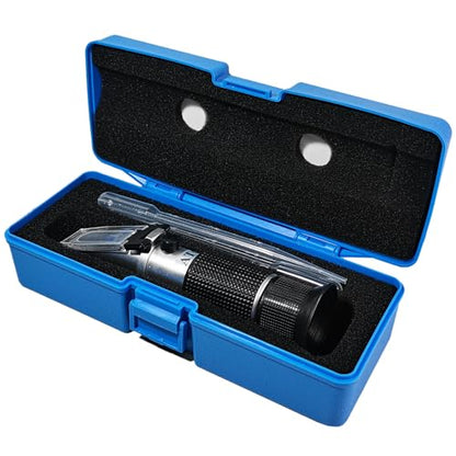 4-in-1 DEF Antifreeze Coolant Refractometer for Automobile Antifreeze System, Diesel Exhaust Fluid, Battery Acid and Windshield Washer Fluid