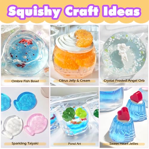 Taba Squishy Making Kit Clear Gel Flex Rubber Crystal Liquid Silicone 17oz Pack - color: Crystal Taba