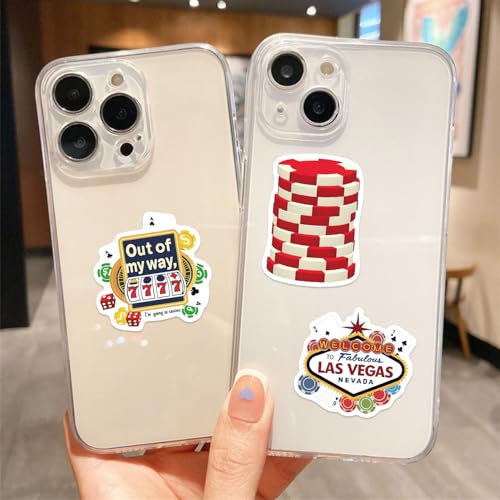 50Pcs Las Vegas Stickers, Cute Nevada Las Vegas City Waterproof Vinyl Laptops Decorative Decals, WLJIAO Kids Girls Water Bottles Luggage Journal Phone Guitar Party Gift Graffiti Sticker Pack - color: Las Vegas