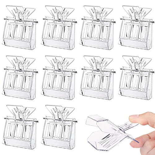 A/U 10 Pack Queen Bee Cage Catcher Clips Transparent Plastic Bee Queen Catcher Get Clips Catcher Trap Box Bee Queen Clip Beekeeper Beekeeping Getting Tool Beekeeping Equipment