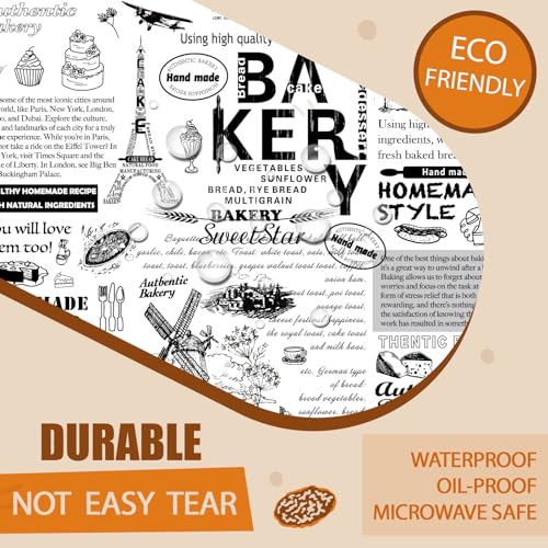 12" x 12" Food Paper Sheets (100 Pack) - Premium Deli Paper Sheets - Greaseproof Liners for Food Boats - Pre Cut Sandwich Wrappers - Food Basket Sheets for Baking, BBQ, Picnic, Festival - color: 12" x 12"