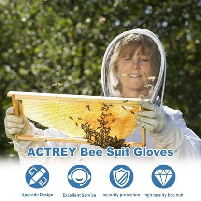 Bee Suit, Full Body Beekeeper Costume Nylon Beekeeping Protective Clothing with Ventilated for Beekeeper