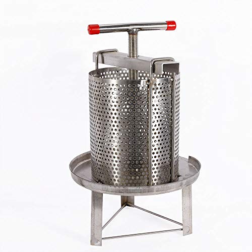 Manual Honey Press Wax Presser, Stainless Steel Press Honey Presser Beeswax Extractor Mesh Honey Press Machine, Manual Mesh Honey Wax Press Beekeeping Presser Tool Household Beekeeping