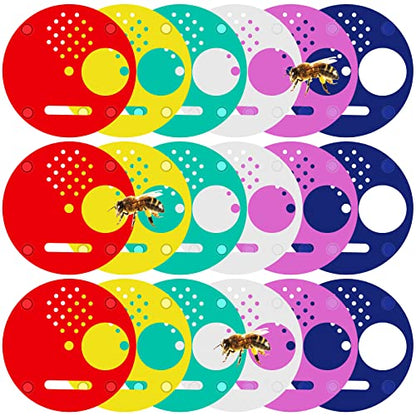 60 Pcs Plastic Bee Hive Box Entrance Gate 2.68 Inch Entrance Disc Bee Nest Door Round Beehives Vents for Swarm Traps Horizontal Hives Beekeeping Equipment Beehive Tool