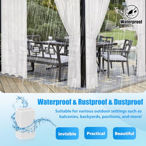 18pcs Outdoor Curtain Weights, Waterproof Magnetic Curtain Weights, Heavy Drapery Weights Bottom, Weighted Magnets for Heavy Wind, Shower Curtain, Garden Flag, Tablecloth (White, 9pairs) - color: White-18pcs