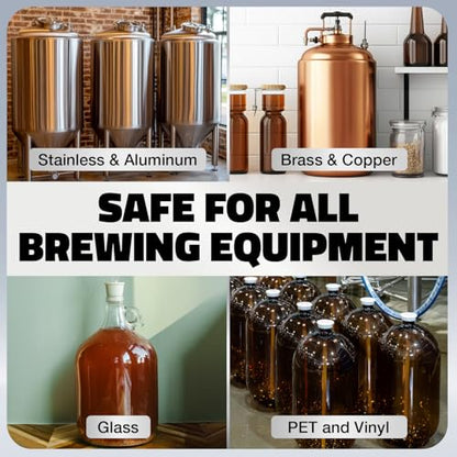[1lb] Single Step No Rinse Brewing Cleanser - Made in USA, Powerful Powdered Brewery Wash For Cleaning & Prepping Homebrew Supplies - The Perfect Keg & Carboy Cleaner, Wine Bottle Cleaner, & More!