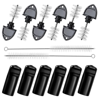 Beer Tap Plug Brush Beer Faucet Cap, 6pcs Beer Tap Plugs & 6pcs Rubber Draft Beer Faucet Covers & 2pcs Long Cleaning Draft Beer Plugs Tap Brush for Most Standard American Beer Faucets - size: 14 PCS