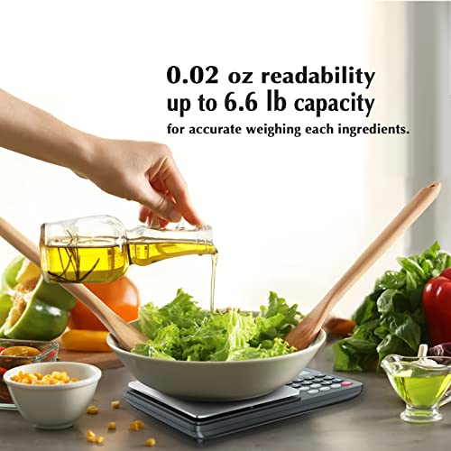 Fuzion Nutrition Food Scale, Digital Food Scale for Weight Loss, Calculating Food Facts, Macro, Calorie, Meal Prep, Portion Control, Stainless Steel - size: 7.7x5.0in