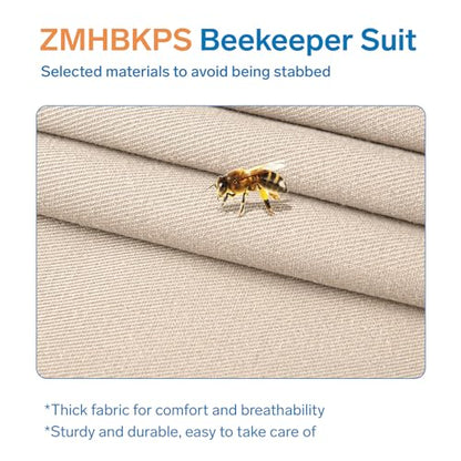 Beekeeping Suit, Full Body, Polycotton with Veil & Gloves - size: XXL for 5'11"-6'2"
