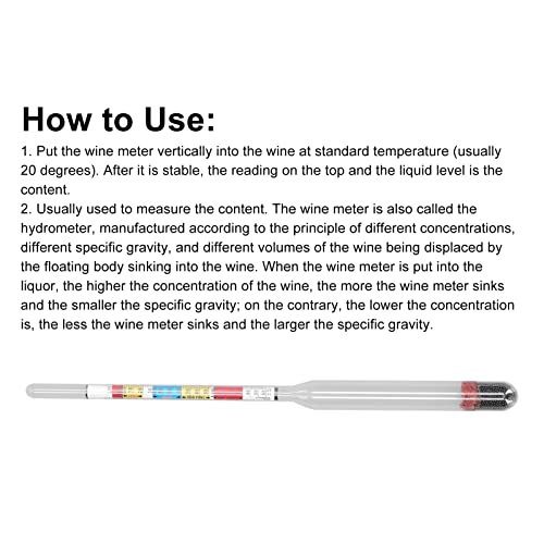 10PCS Triple Scale Alcohol Tester Hydrometer, Wine Making Meter Home Brewing Beer Hydrometer Test Jar Triple Scale Hydrometer and Glass Test Jar Home Brew Wine Beer Mead Cider
