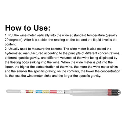 10PCS Triple Scale Alcohol Tester Hydrometer, Wine Making Meter Home Brewing Beer Hydrometer Test Jar Triple Scale Hydrometer and Glass Test Jar Home Brew Wine Beer Mead Cider