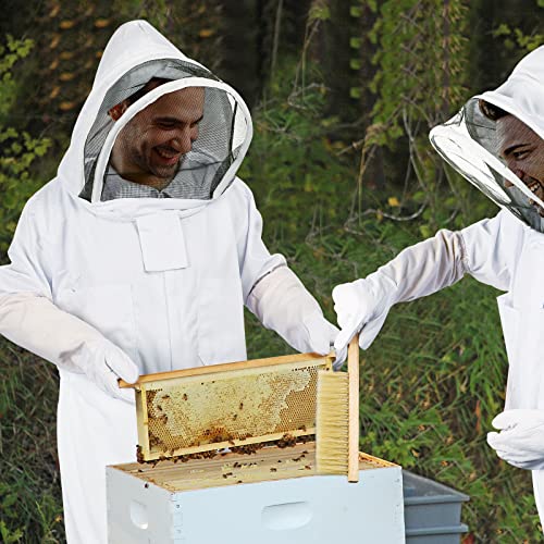 Professional Bee Suit for Men Women with Gloves, Full Body Beekeeping Suit with Ventilated Hood, Bee Outfit for Backyard Beginner Beekeepers L - size: L for 5'3"-5'7"
