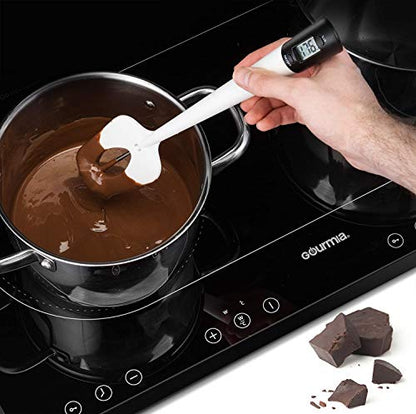 Lightbeam Digital Candy Thermometer, Instant Read Kitchen Cooking & Spatula Thermometer Temperature Reader & Stirrer in One BPA Free Food Grade Material - color: white