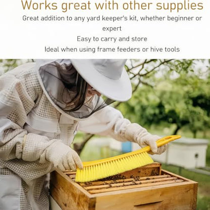 Beekeeping Brush for Beekeepers Bee Hive Supplies: Bee Brush with Soft Fibers Plastic Handle Beehive Cleaning Tool Bee Removal Beekeeping Equipment