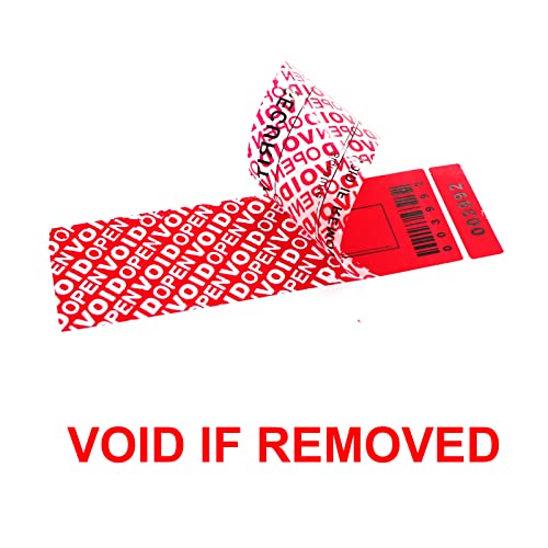 Security Warranty Void Stickers 100% Total Transfer Tamper Evident Proof Labels Triple Serial Numbers Seal Sticker Large 35x120 mm(50PCS,red) - style: red 50