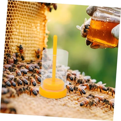 Toddmomy Marking Bottle with Long Plunger Bee Marking Kit for Beekeeping Identification 1.77X1.77X3.93 Inch Queen Marker Tool
