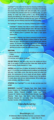 Aligner & Retainer Cleaner Foam Bright, Teeth Whitening Foam, Great for Invisalign, Candid, Byte, Night Guard, Mouth Guard, Dentures, Whitener, Toothpaste & Braces Cleaner, Peroxide Free 4-Pack - color: 4 Units