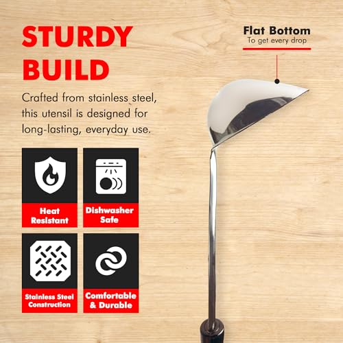 Chef Craft Select Ladle, 12 inch, Stainless Steel - size: 12 inch, style: Ladle